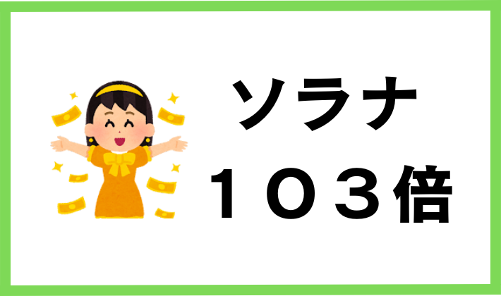 103倍まで跳ね上がった夢のあるコインSOL/ソラナ